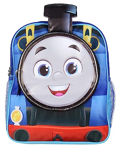 AI ACCESSORY INNOVATIONS Thomas The Train and Friends 14" Kids School Travel Backpack Bag For Toys w/ 3D Character Front Pocket