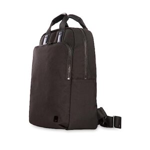 knomo james 16 inch laptop briefcase men waterproof backpack slim travel rucksack business casual daypack, black