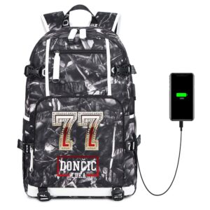 basketball superstar wonder boy laptop backpack youth travel bag students waterproof schoolbag (b)