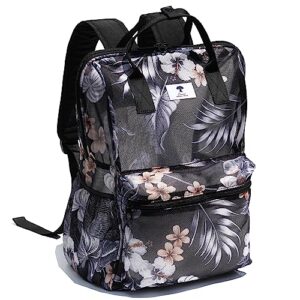 esvan mesh backpack see through bag college beach bag daypack travel semi-transparent bag for women and men (a)