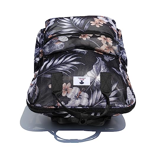 ESVAN Mesh Backpack See Through Bag College Beach Bag Daypack Travel Semi-Transparent Bag for Women and Men (A)