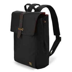 knomo falmouth 16 inch laptop backpack flap closure business computer bag travel rucksack daypack