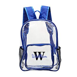 v2g1k2hj.d personalized name clear backpack, heavy duty pvc clear backpack,custom name transparent backpack,travel bags