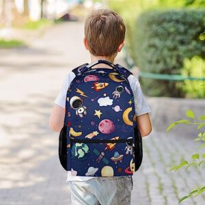 KAXVZER Space Backpack for Girls - 16 Inch Blue Backpacks for School - Cute Lightweight Bookbag for Boys