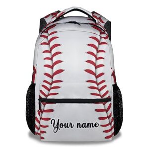 coopasia personalized baseball backpack for boys, 16 inch sports theme backpack for school, adjustable straps, durable, lightweight bookbag for kids