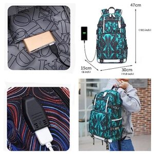 Basketball Superstar Ja 12 Laptop Backpack Youth Travel Bag Anime Student Waterproof Schoolbag (H)