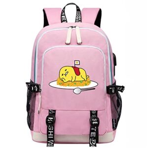 piatek youth gudetama daypack-teens wear resistant bookbag lightweight large laptop bag with usb charging port