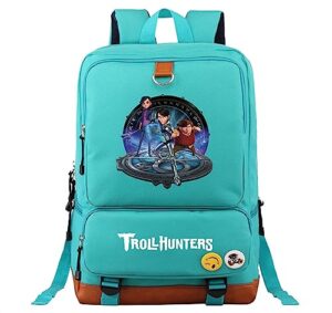 gengx unisex teen trollhunters novelty daypack,student lightweight bookbag large waterproof rucksack for travel