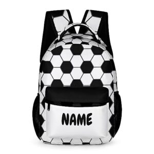aicihert custom football texture kid backpack personalized kid's name text children school bag customized bookbag backpack for boys girls student