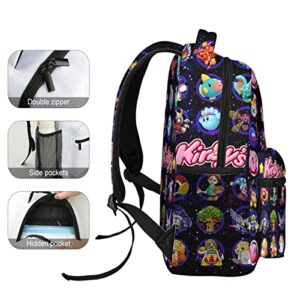 RFYBEW Cute Backpack for Girls Boys,Cartoon Anime Shoulders Bookbag Casual Laptop Backpack Travel Hiking Bag Daypack Aesthetic Purse Backpack