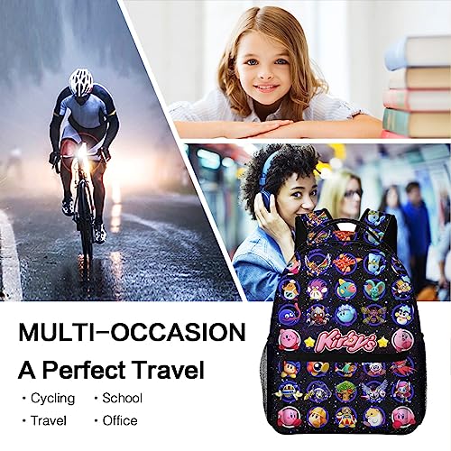 RFYBEW Cute Backpack for Girls Boys,Cartoon Anime Shoulders Bookbag Casual Laptop Backpack Travel Hiking Bag Daypack Aesthetic Purse Backpack