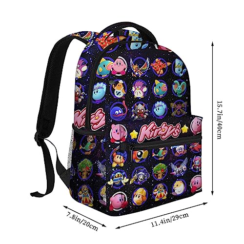 RFYBEW Cute Backpack for Girls Boys,Cartoon Anime Shoulders Bookbag Casual Laptop Backpack Travel Hiking Bag Daypack Aesthetic Purse Backpack