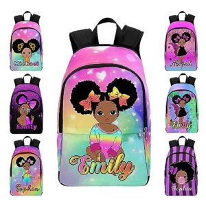 M YESCUSTOM Custom Girls Backpack with Name Personalized Elementary High School Bookbag Girl, Shoulder Bag for Girls Kids Teen Multi Color Travel Backpack Casual Daypack Bag for School College Camping