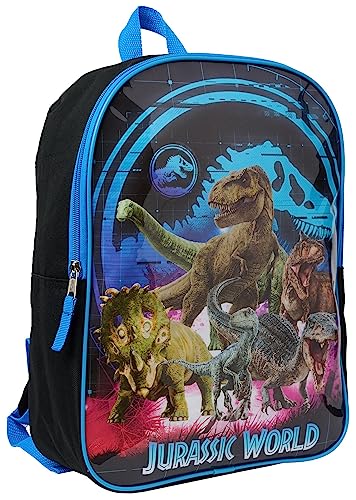 Jurassic World 15" Backpack Dinosaurs T-Rex Velociraptor Carnotaurus Boys Kids