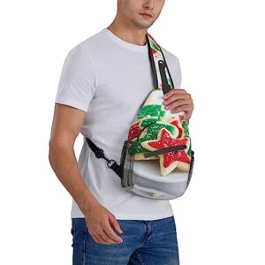 UNIOND plate of cookies Printed Sling Bag Adjustable Cross Chest Bag Shoulder Backpack for Outdoor Travel