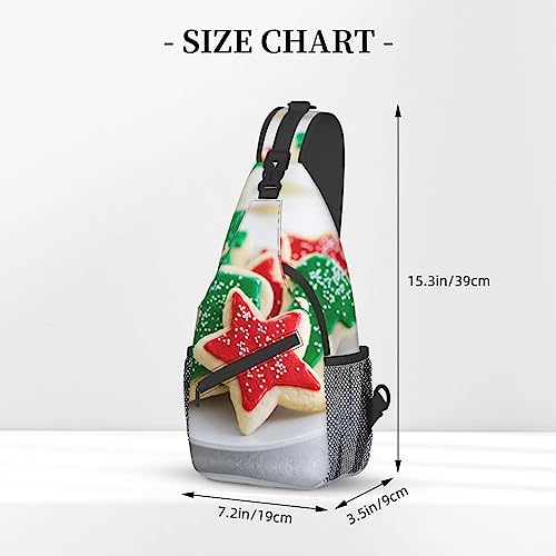 UNIOND plate of cookies Printed Sling Bag Adjustable Cross Chest Bag Shoulder Backpack for Outdoor Travel