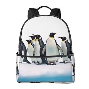 bafafa penguins printed travel backpack business work bag computer bag outdoor sports rucksack