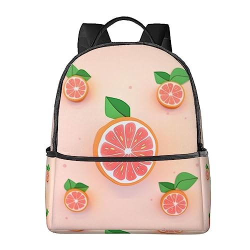 BAFAFA cute grapefruit Printed Travel Backpack Business Work Bag Computer Bag Outdoor Sports Rucksack