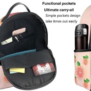 BAFAFA cute grapefruit Printed Travel Backpack Business Work Bag Computer Bag Outdoor Sports Rucksack