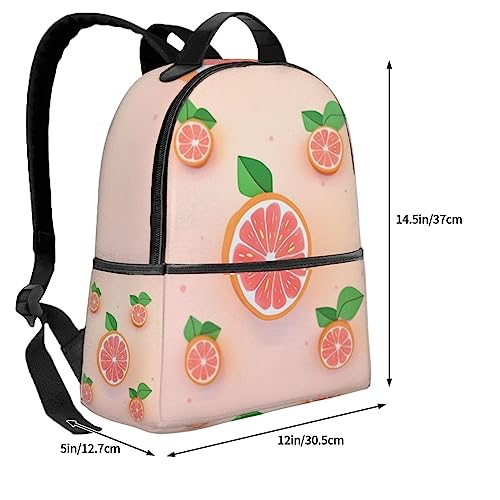 BAFAFA cute grapefruit Printed Travel Backpack Business Work Bag Computer Bag Outdoor Sports Rucksack