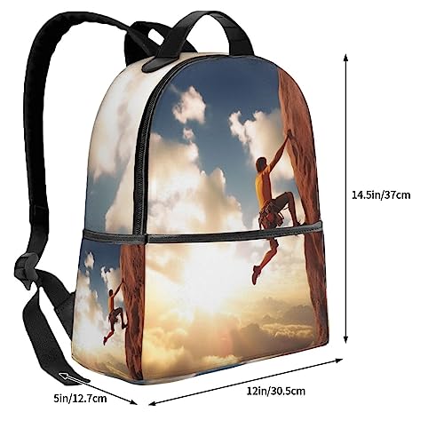 BAFAFA Rock Climbing Sports Printed Travel Backpack Business Work Bag Computer Bag Outdoor Sports Rucksack