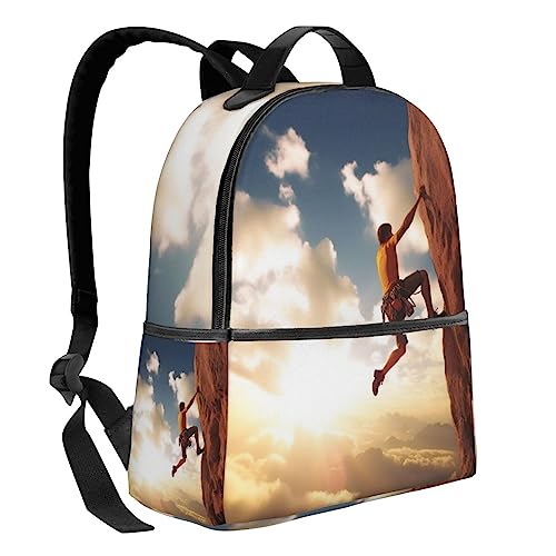 BAFAFA Rock Climbing Sports Printed Travel Backpack Business Work Bag Computer Bag Outdoor Sports Rucksack