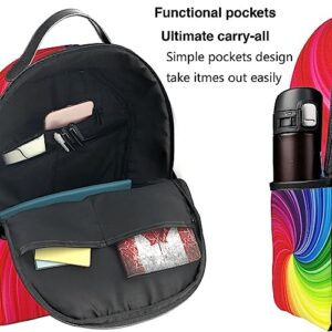 BAFAFA Rainbow Spiral Printed Travel Backpack Business Work Bag Computer Bag Outdoor Sports Rucksack