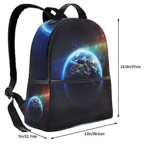 BAFAFA Space Planet Earth Printed Travel Backpack Business Work Bag Computer Bag Outdoor Sports Rucksack