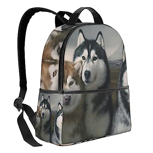 BAFAFA Husky dogs Printed Travel Backpack Business Work Bag Computer Bag Outdoor Sports Rucksack