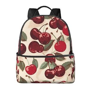 bafafa cherry pattern printed travel backpack business work bag computer bag outdoor sports rucksack