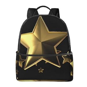 bafafa gold star printed travel backpack business work bag computer bag outdoor sports rucksack