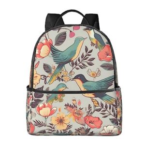 bafafa bird and flower pattern printed travel backpack business work bag computer bag outdoor sports rucksack