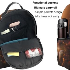 BAFAFA Galaxy Space Planet Printed Travel Backpack Business Work Bag Computer Bag Outdoor Sports Rucksack