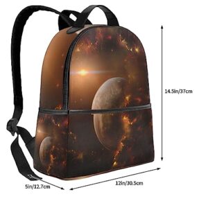 BAFAFA Galaxy Space Planet Printed Travel Backpack Business Work Bag Computer Bag Outdoor Sports Rucksack