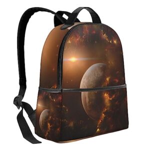 BAFAFA Galaxy Space Planet Printed Travel Backpack Business Work Bag Computer Bag Outdoor Sports Rucksack