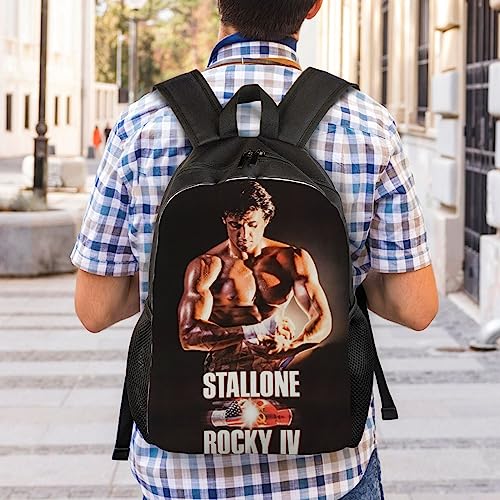 HEMKUNT Rocky Iii Backpack Men And Women Casual Fashion Lightweight Classic Backpack Tourist Black Bag