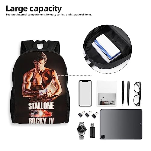 HEMKUNT Rocky Iii Backpack Men And Women Casual Fashion Lightweight Classic Backpack Tourist Black Bag