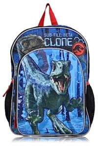 jurassic world boys 3d molded front backpack dinosaur knapsack | elementary and kindergarten kids backpacks for school (molded front blue raptor)