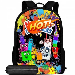 srylcl cartoon backpack with pencial case cute back pack large capacity bag lightweight backpack travel daypack beach bag-2