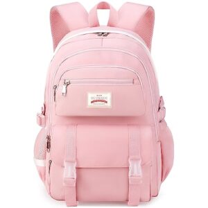 scione school backpacks for teen girls-laptop backpacks 15.6 inch travel daypack bags bookbags for teens girls women students(pink)