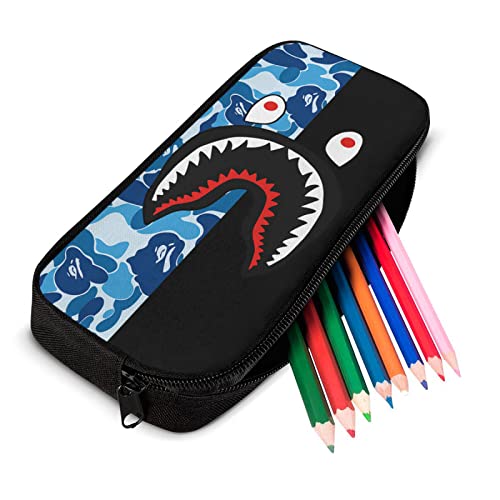 RDXLAYIV Shark School Backpack Set Durable Travel Bag Gifts Laptop Bag with Lunch Box Daypacks Kids Backpacks for Boys and Girls,blue