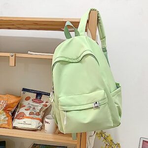 UNICOLD Kawaii Backpack With Cute Accessories Large Capacity Aesthetic Retro Bag (Green)