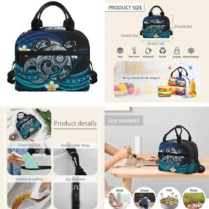 Rivatimrio Plumeria Turquoise Turtle School Backpack Elementary School Bohemia Tribal Ethnic Rucksack With Blue Aztec Tortoise Lunch Bag Pencil Case Set Boys Girls