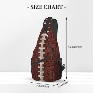 DIRNXUWI Football Sling Bag Crossbody Backpack For Women Men Chest Bag Hiking Bag For Camping Biking Travel Hiking Cycling