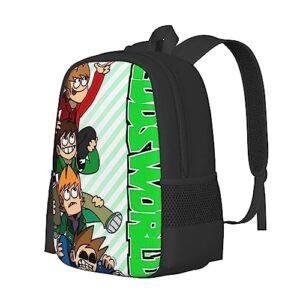 GLGFAS Eddsworld Backpack Large Capacity Leisure Travel Backpack Book Bag Outgoing Daypack 12.5x5.5x16.5 inch