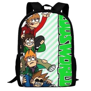 GLGFAS Eddsworld Backpack Large Capacity Leisure Travel Backpack Book Bag Outgoing Daypack 12.5x5.5x16.5 inch