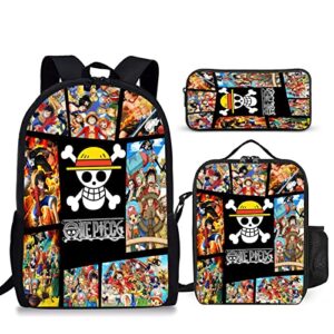 xmednwp cartoon school backpack with lunch box pencil case kids backpack travel backpack for boys girls gift