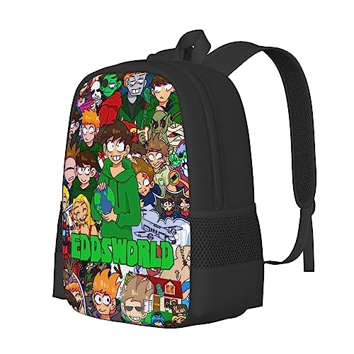 GLGFAS Eddsworld Backpack Large Capacity Leisure Travel Backpack Book Bag Outgoing Daypack 12.5x5.5x16.5 inch