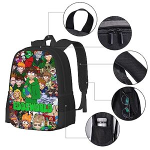 GLGFAS Eddsworld Backpack Large Capacity Leisure Travel Backpack Book Bag Outgoing Daypack 12.5x5.5x16.5 inch