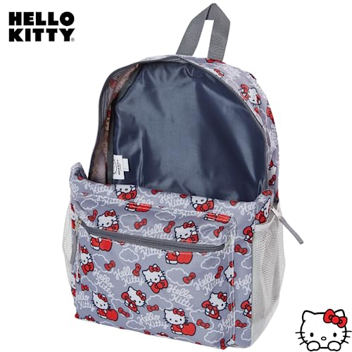 Fast Forward Hello Kitty Backpack for Girls, 16 inch, Red and Grey